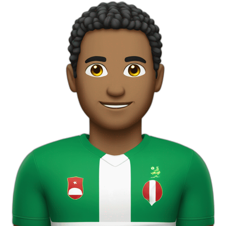 Homme avec le maillot de l'Algérie  emoji