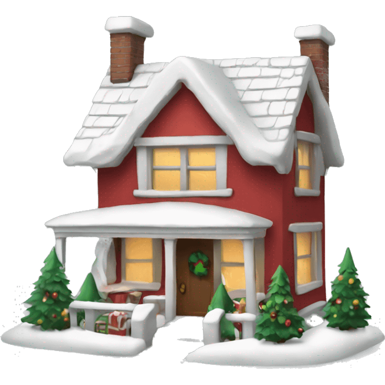 Christmas house emoji