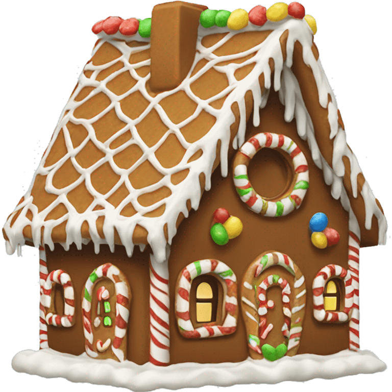 Christmas gingerbread house emoji