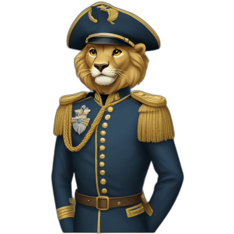 General Captain Lion emoji