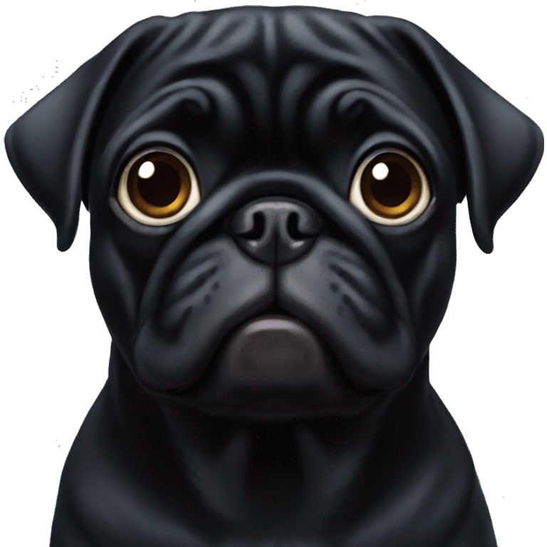 Black pug emoji