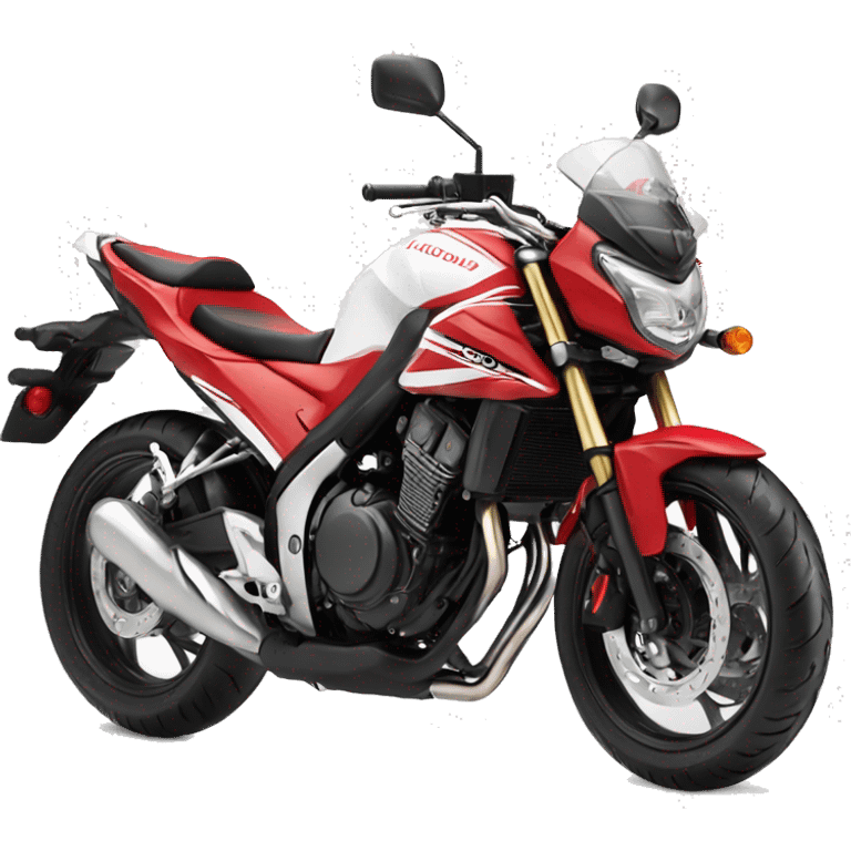 Red and white 2015 Honda CB500F emoji