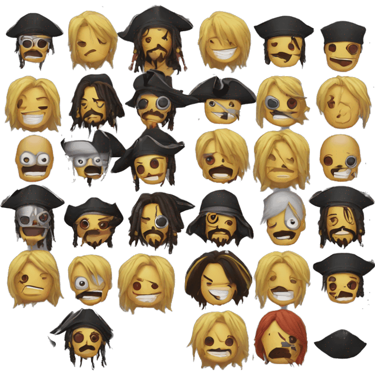 a fusion of jack sparrow with sanji from one piece emoji