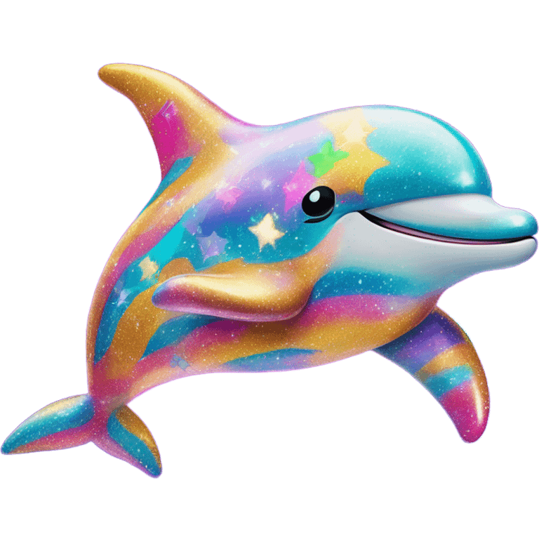 Lisa frank glitter dolphin emoji