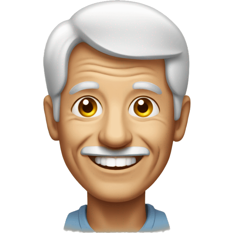 happy elderly man portrait emoji