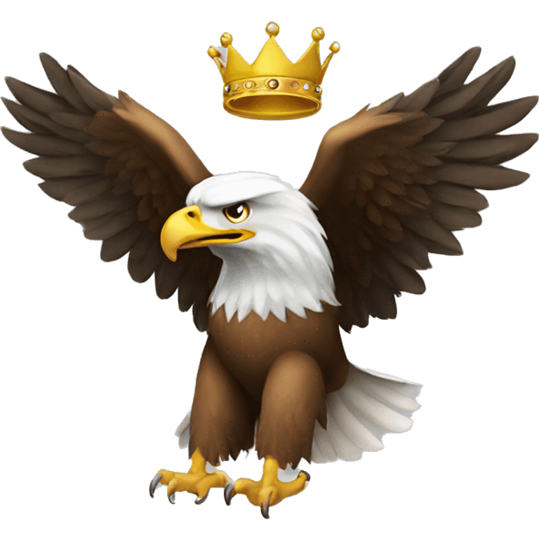 Eagle with a crown emoji