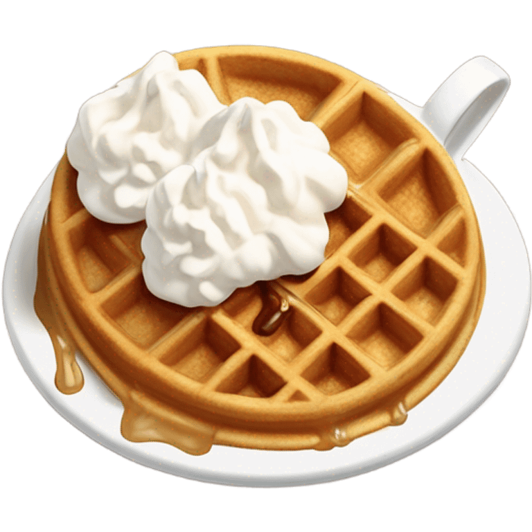 waffle with coffe emoji