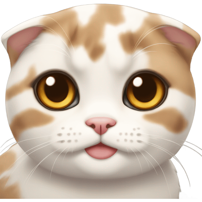 calico scottish fold cat emoji