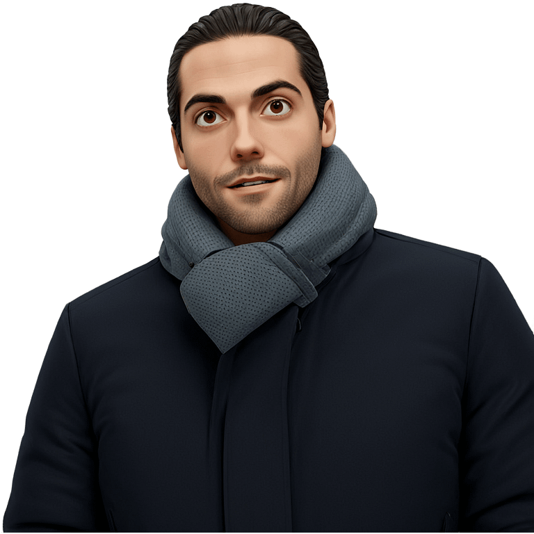 male in coat portrait emoji