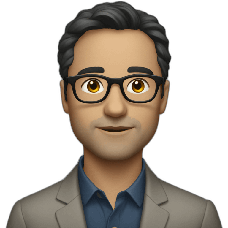 Douglas Leonard with glasses and dark hair emoji