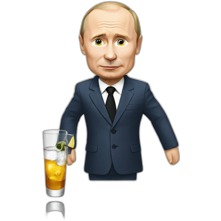 Putin with vodka emoji