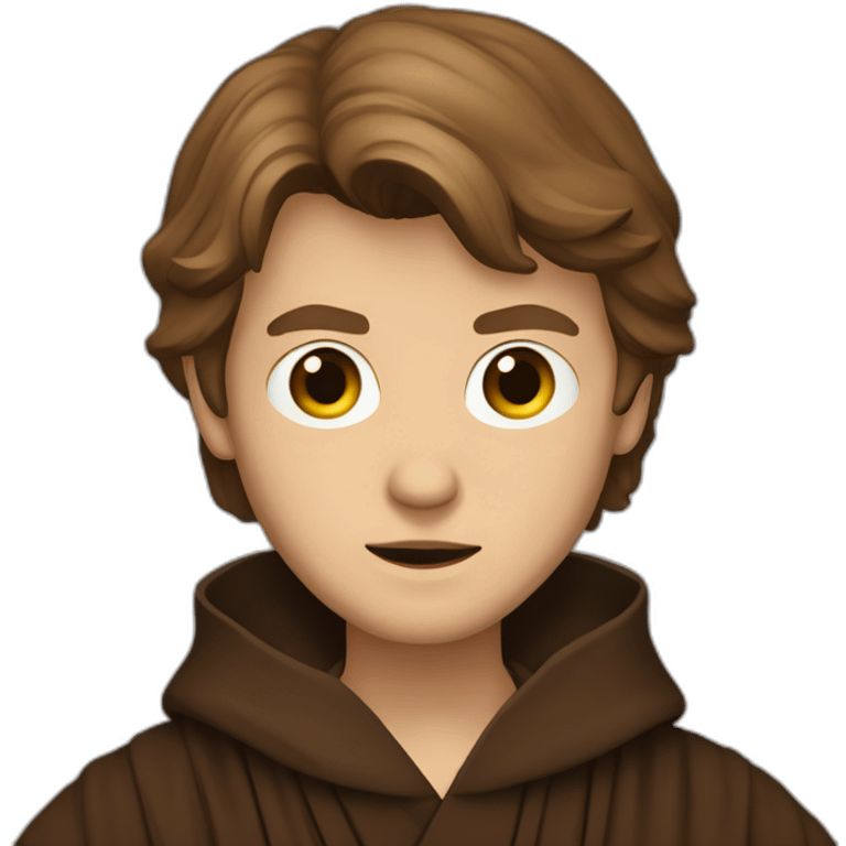 anakin skywalker (sith eyes) (brown hooded robe) (portrait, front facing) emoji