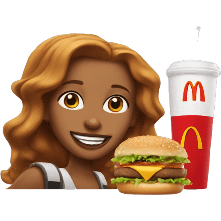 girl mcdonalds emoji