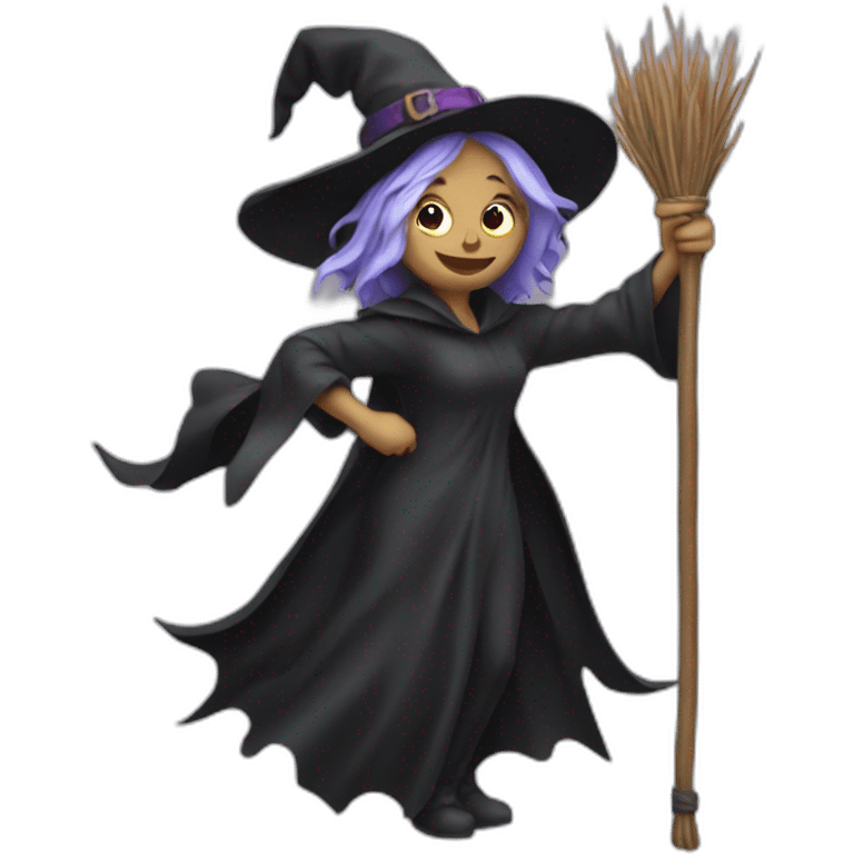 witch ugly in a broom emoji