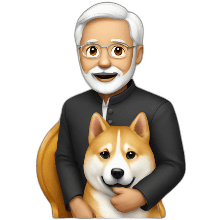 modi holding doge emoji