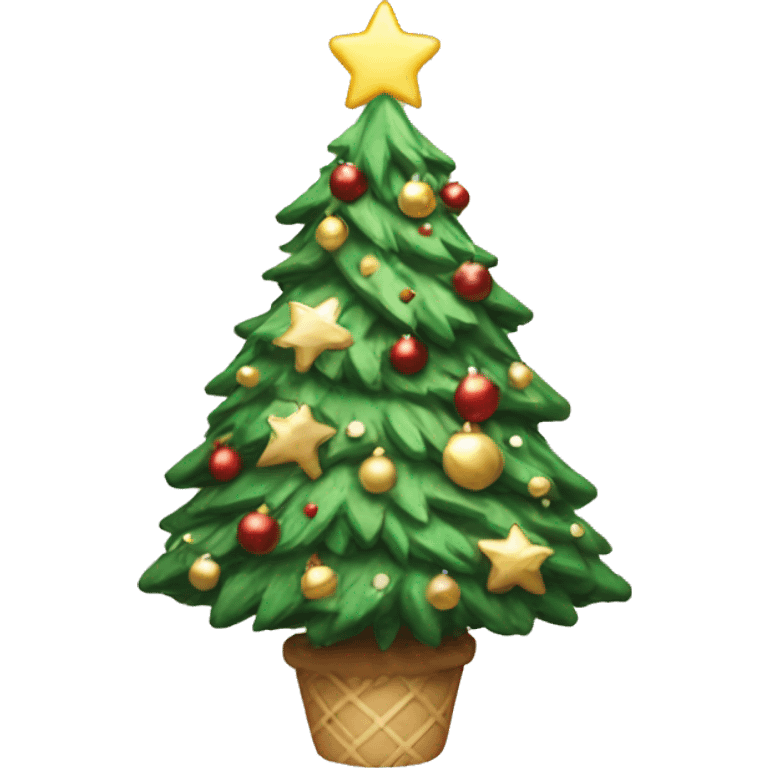 Christmas tree cream aesthetic emoji