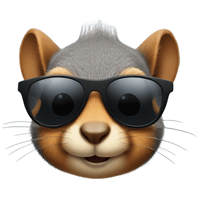 Squirrel with sunglasses  emoji