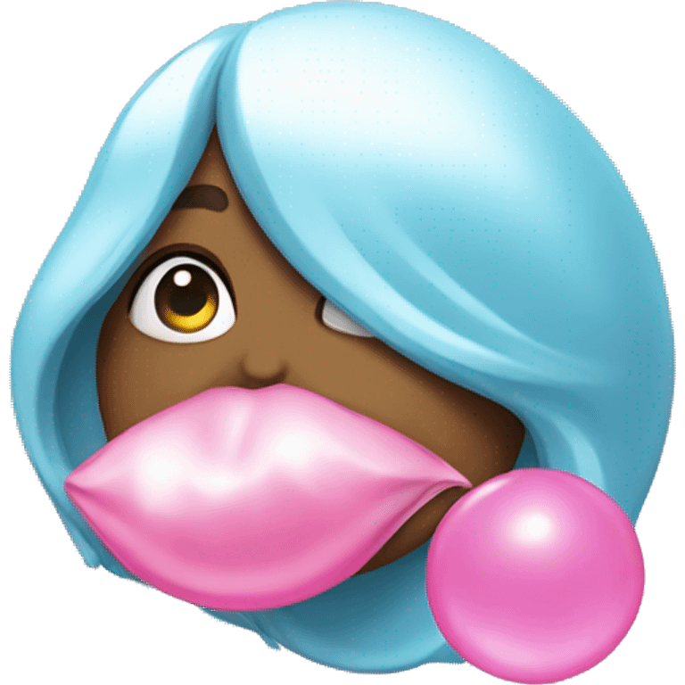 Blowing bubble gum emoji