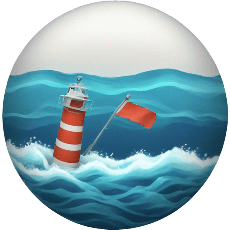 ocean buoy in waves emoji