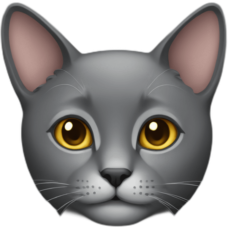 Human dark gray cat emoji