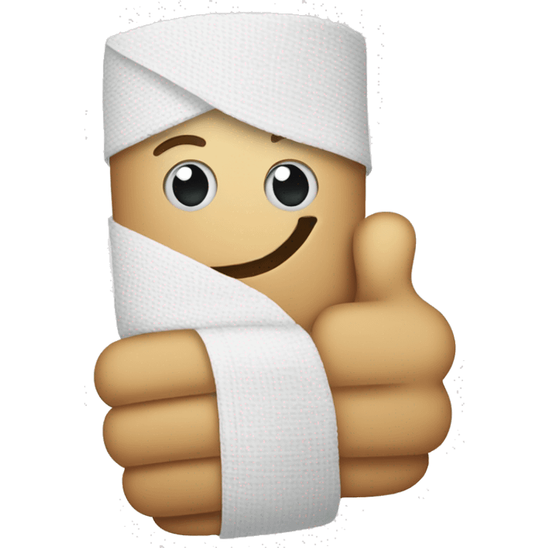 Bandaged thumbs up emoji