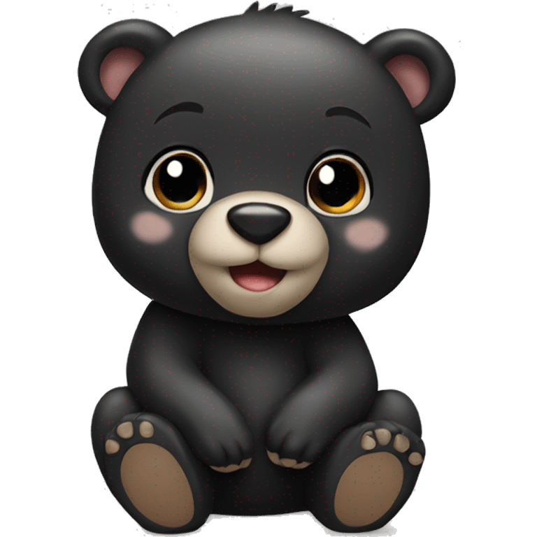 Cute black bear  emoji