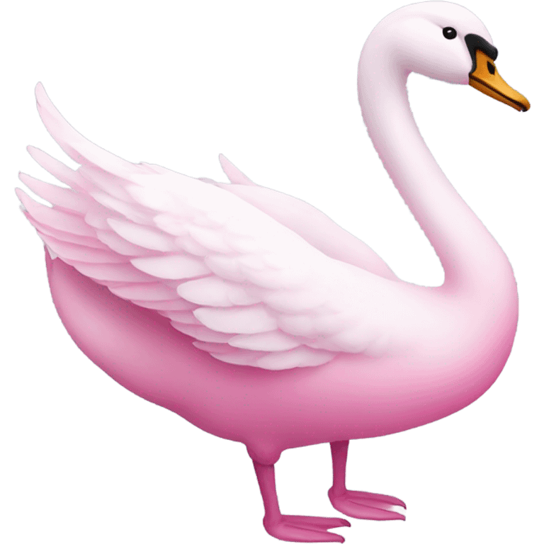 Pink swan emoji