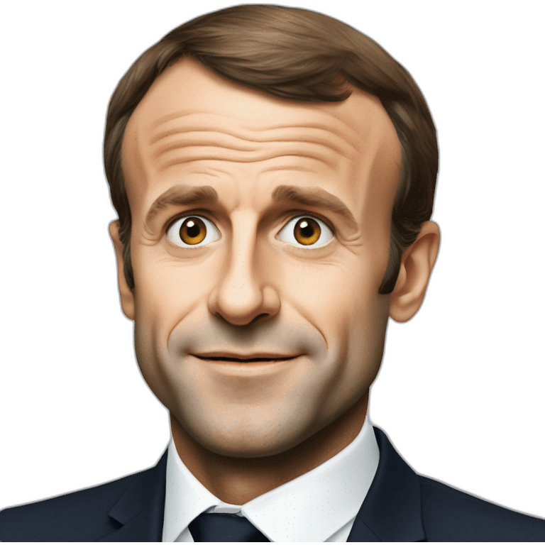 Emmanuel Macron chauve emoji