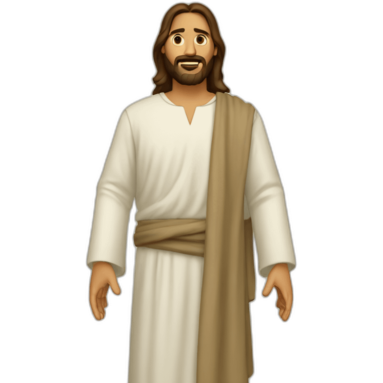 Jesús con un leproso emoji