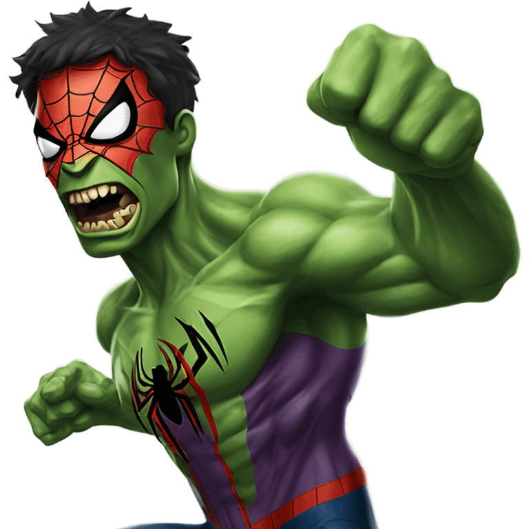 Zombie Spiderman fightto hulk  emoji