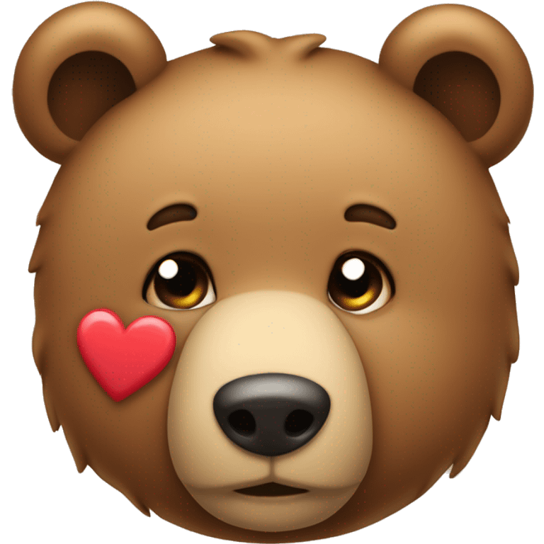 a combination of 😘🐻this two, i want te bear having a heart on his lips as he is kissing emoji