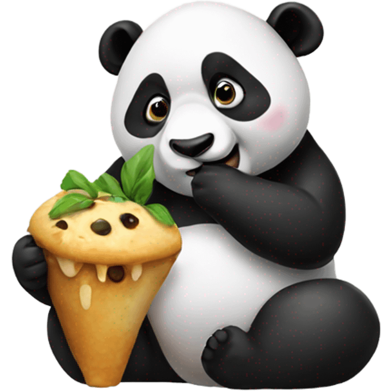 Panda eating 😏 emoji