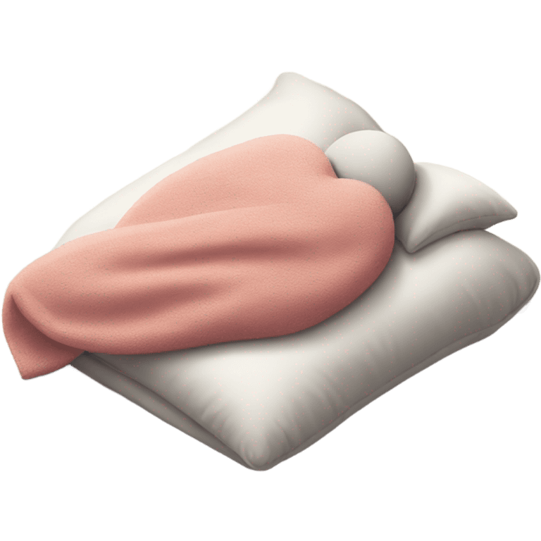 Sleeping with heart pillows emoji