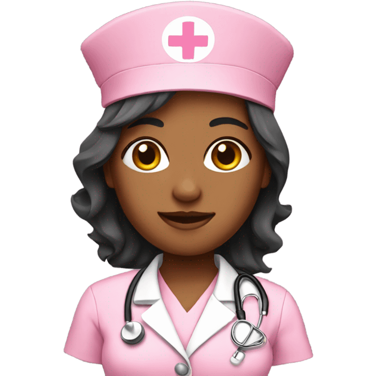 Nurse in pink  emoji