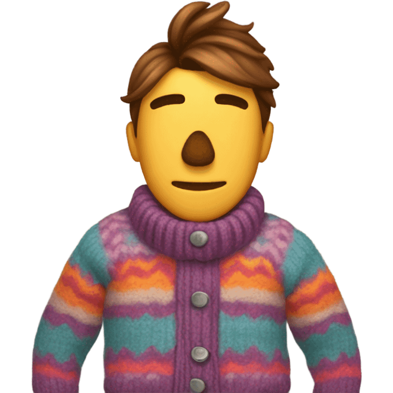 Pogo with a wool sweater emoji