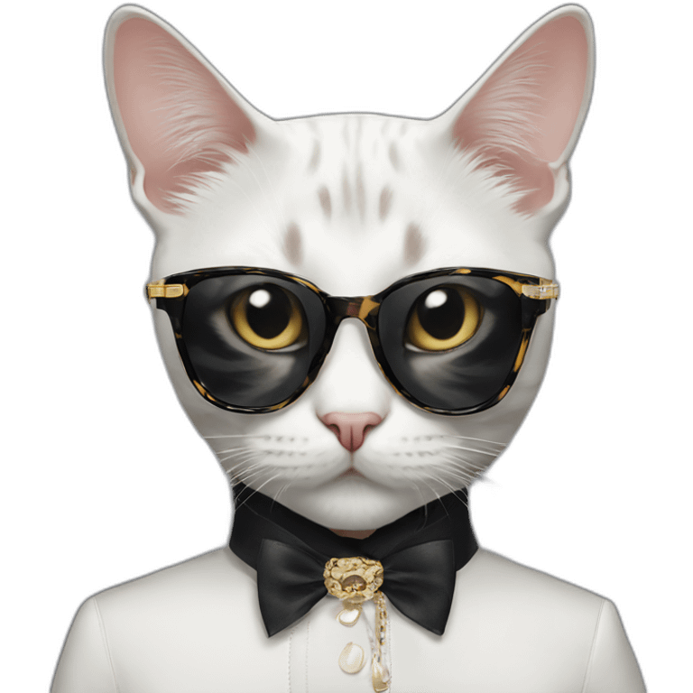 dior fashionable cat emoji