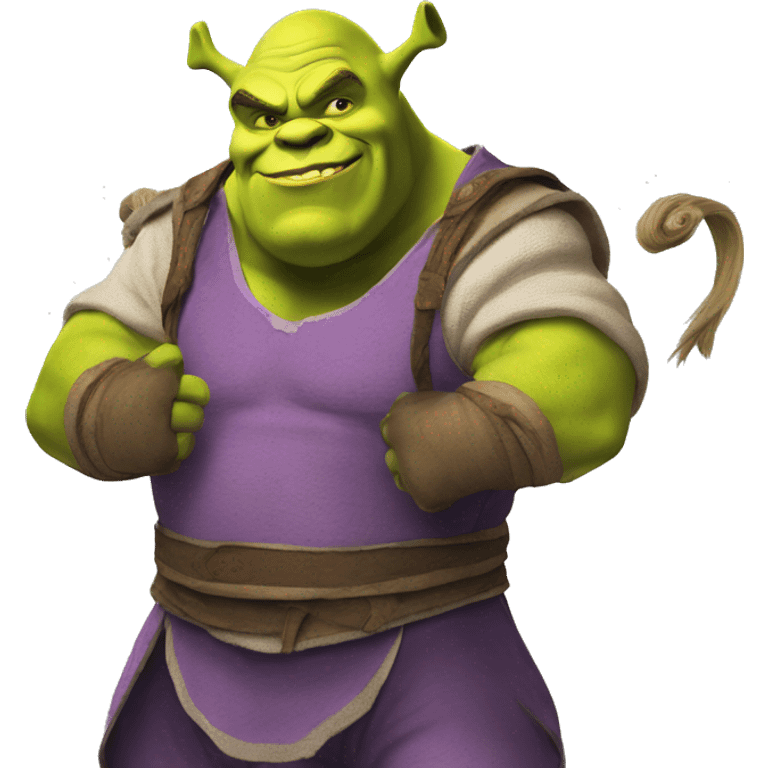 Shrek as majin boo emoji