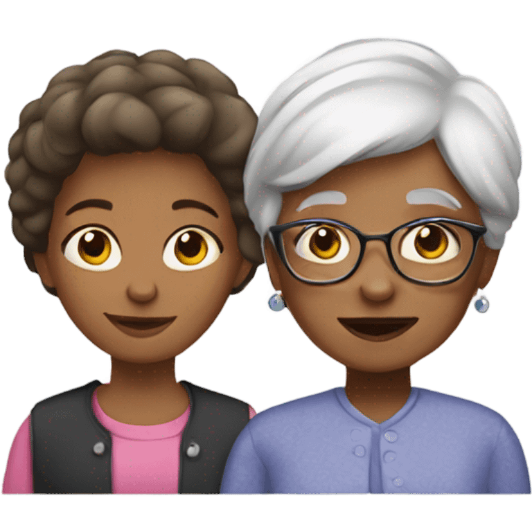 Grandmother with a girl emoji