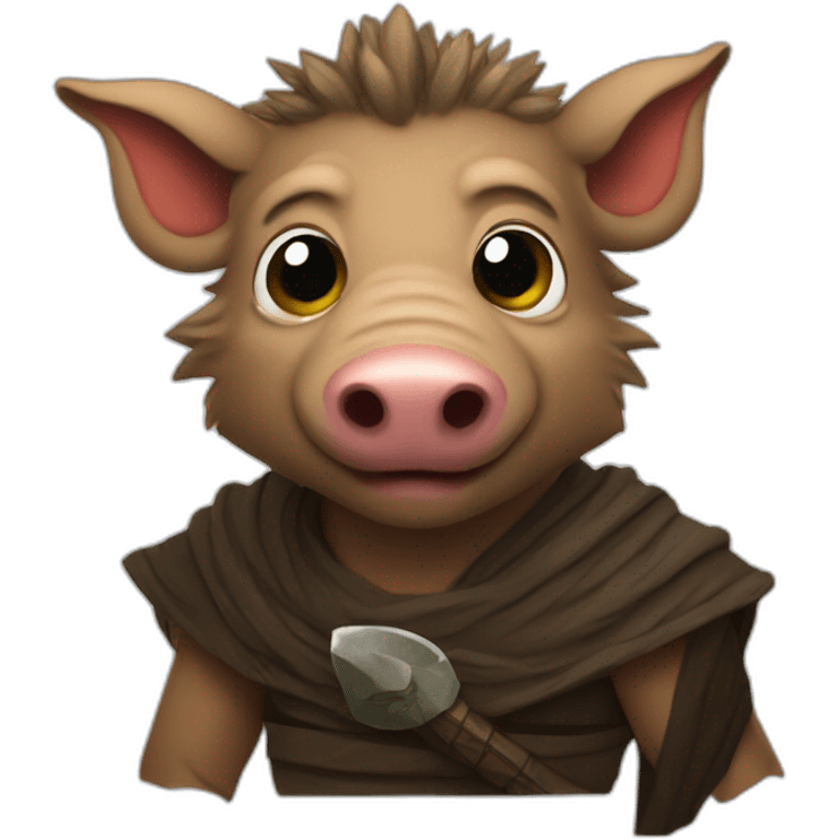 Wild boar jedi emoji