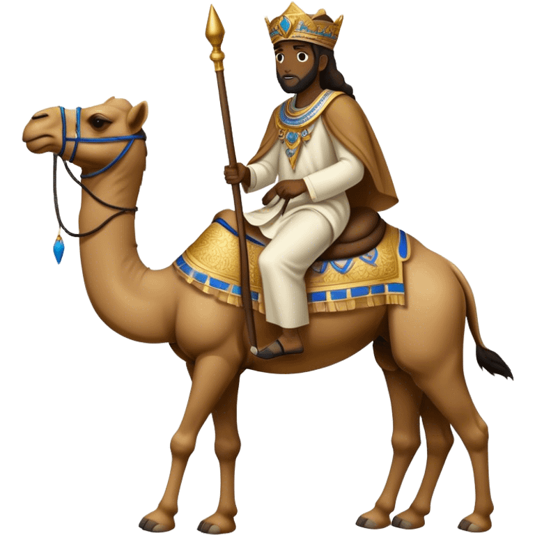 ancient black israelite servant on camel emoji