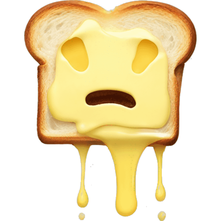 Pat of butter melting on toast emoji