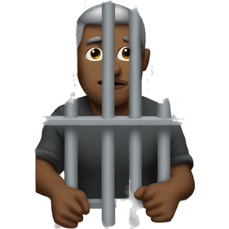 Man in jail cell emoji