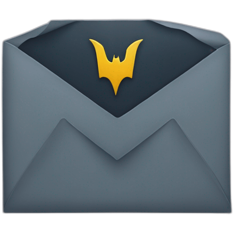 Letter V with batman symbol emoji