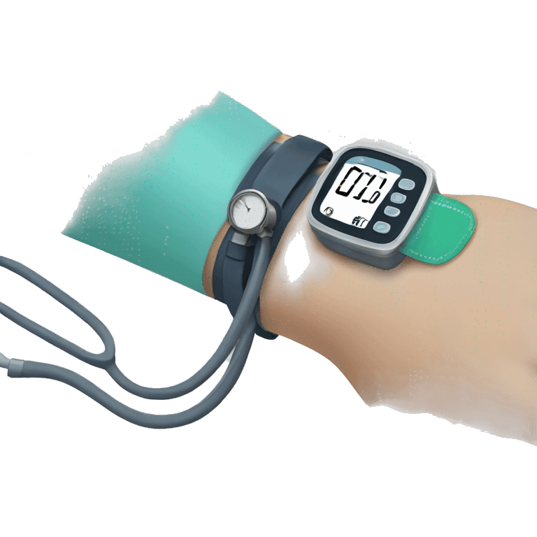 doctor measuring patient's blood pressure emoji