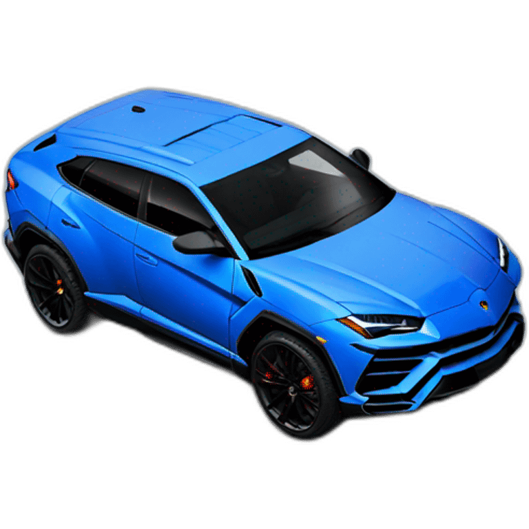 Lamborghini urus in blue emoji