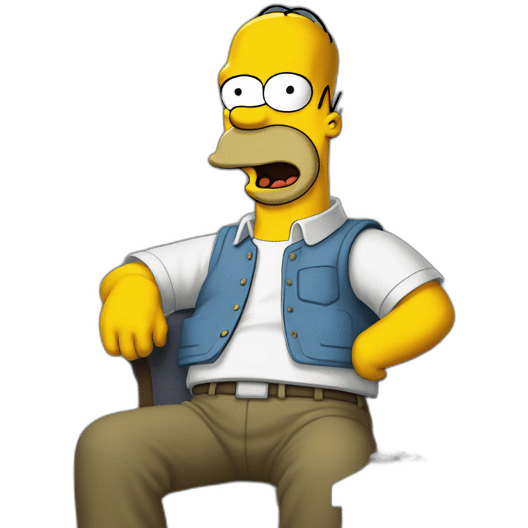 Homer Simpson bourré emoji