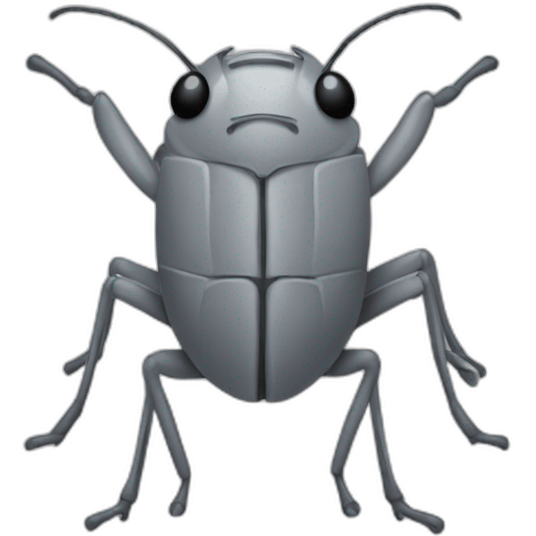 A Grey cricket emoji