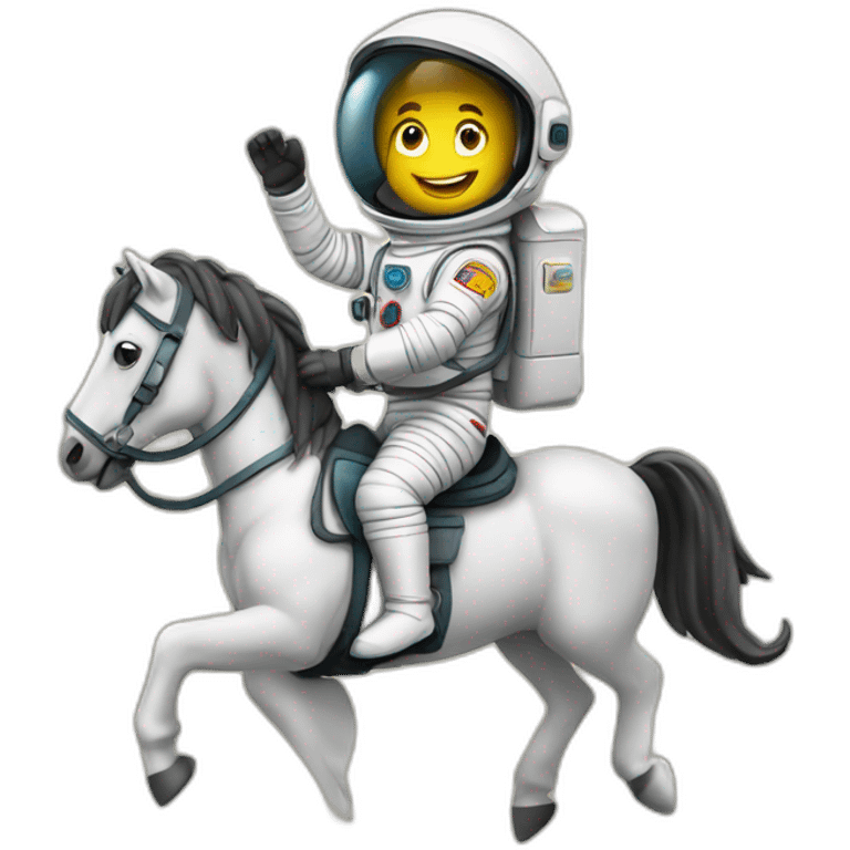 astronaute sur cheval emoji