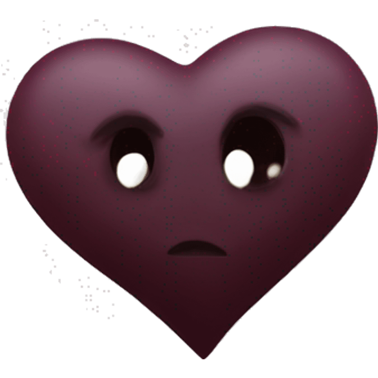 burgandy goth heart emoji