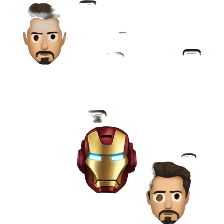 tony stark in mask iron man emoji